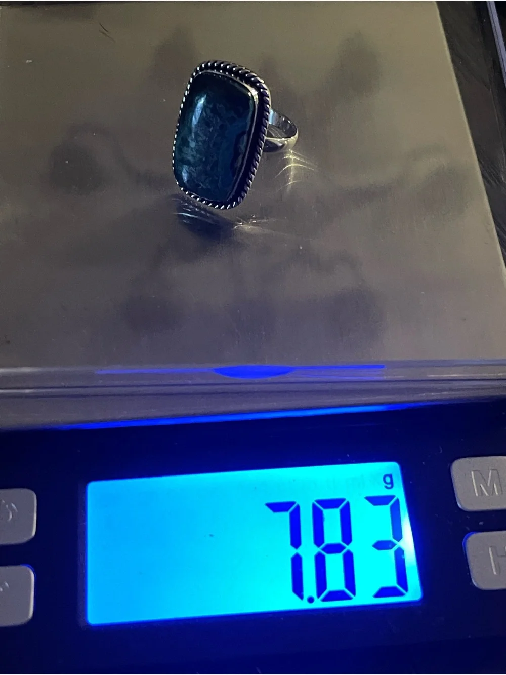 NWOT .925 sterling silver natural Azurite Malachite ring size 9